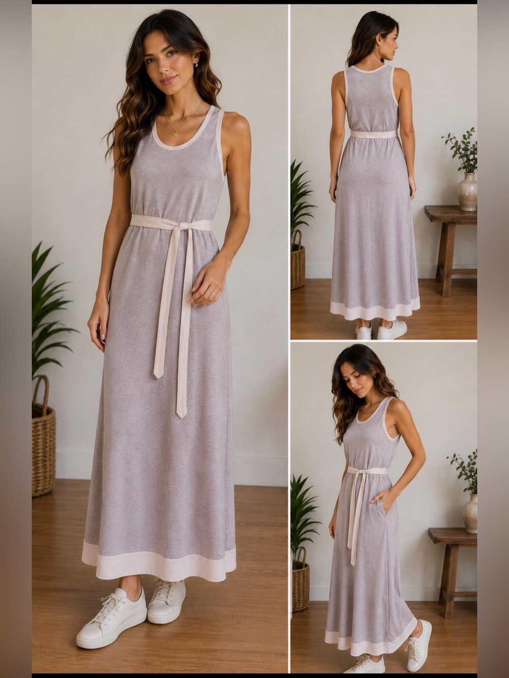 Proenza Schouler White Label Layered Maxi Dress Black & White Size S Belted